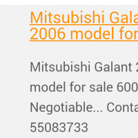 For Sale Mitshubishi Galant model 2006
