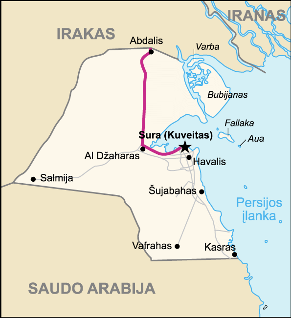 Highway_of_Death__Map_of_Kuwait_(lithuanian)