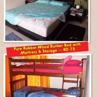 king size double bed & Bunker Bed with 12" orthopedic Mattress