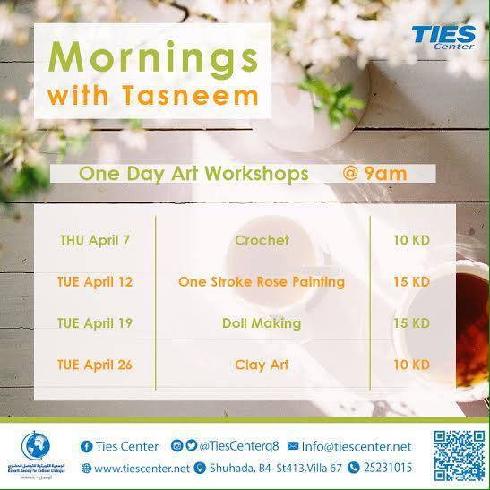 One Day art workshops in TIES Centre