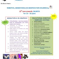 Robotics and Animation for Children 8 - 18 years, Starting June 12, Salmiya