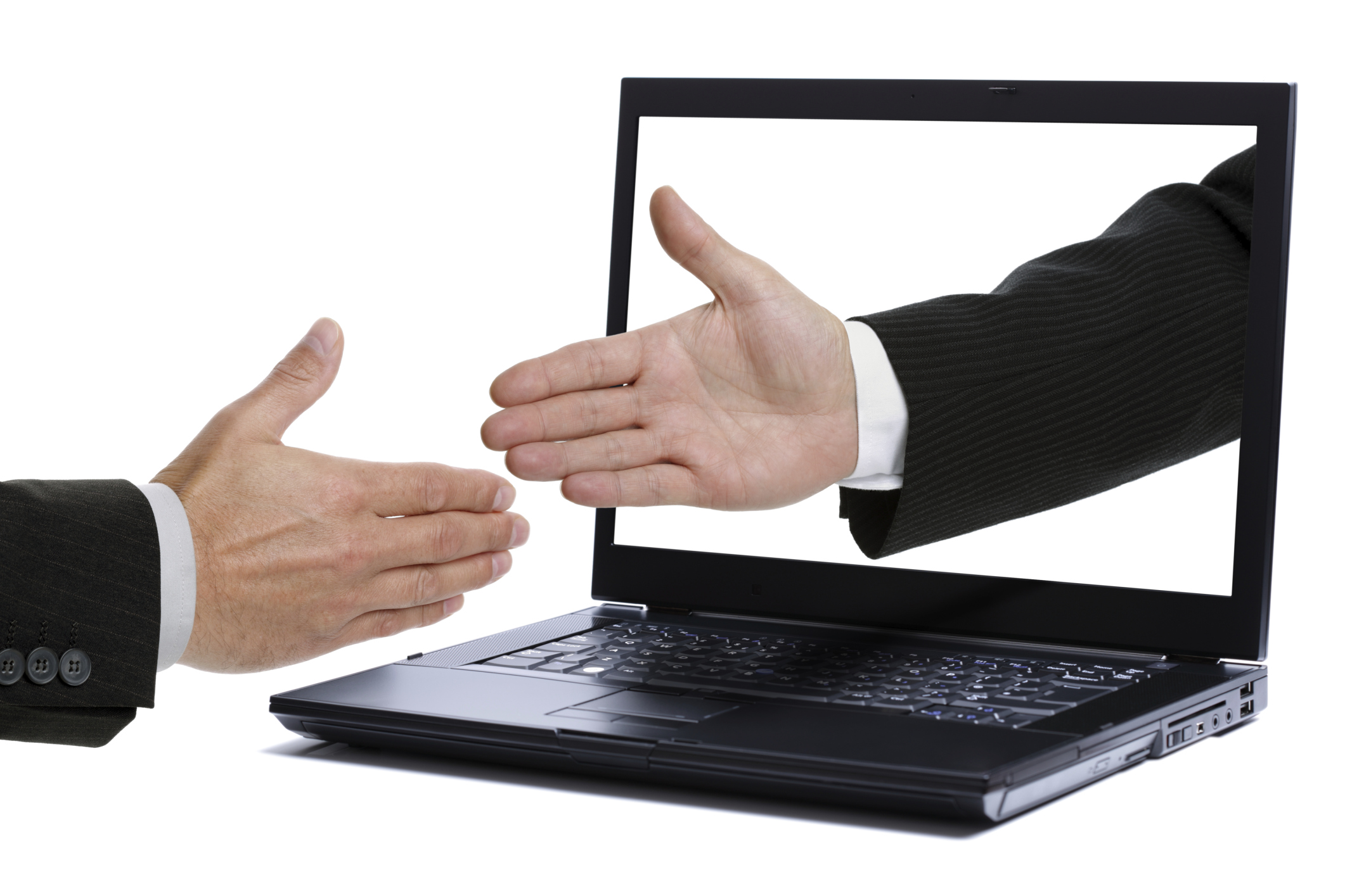 Интернет переговоры. Ноутбук руки. Бизнес компьютер. Рукопожатие через экран. Рукопожатие из компьютера.