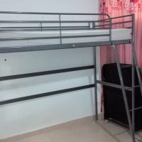 Ikea bunk bed steel frame(silver color) + ikea matress