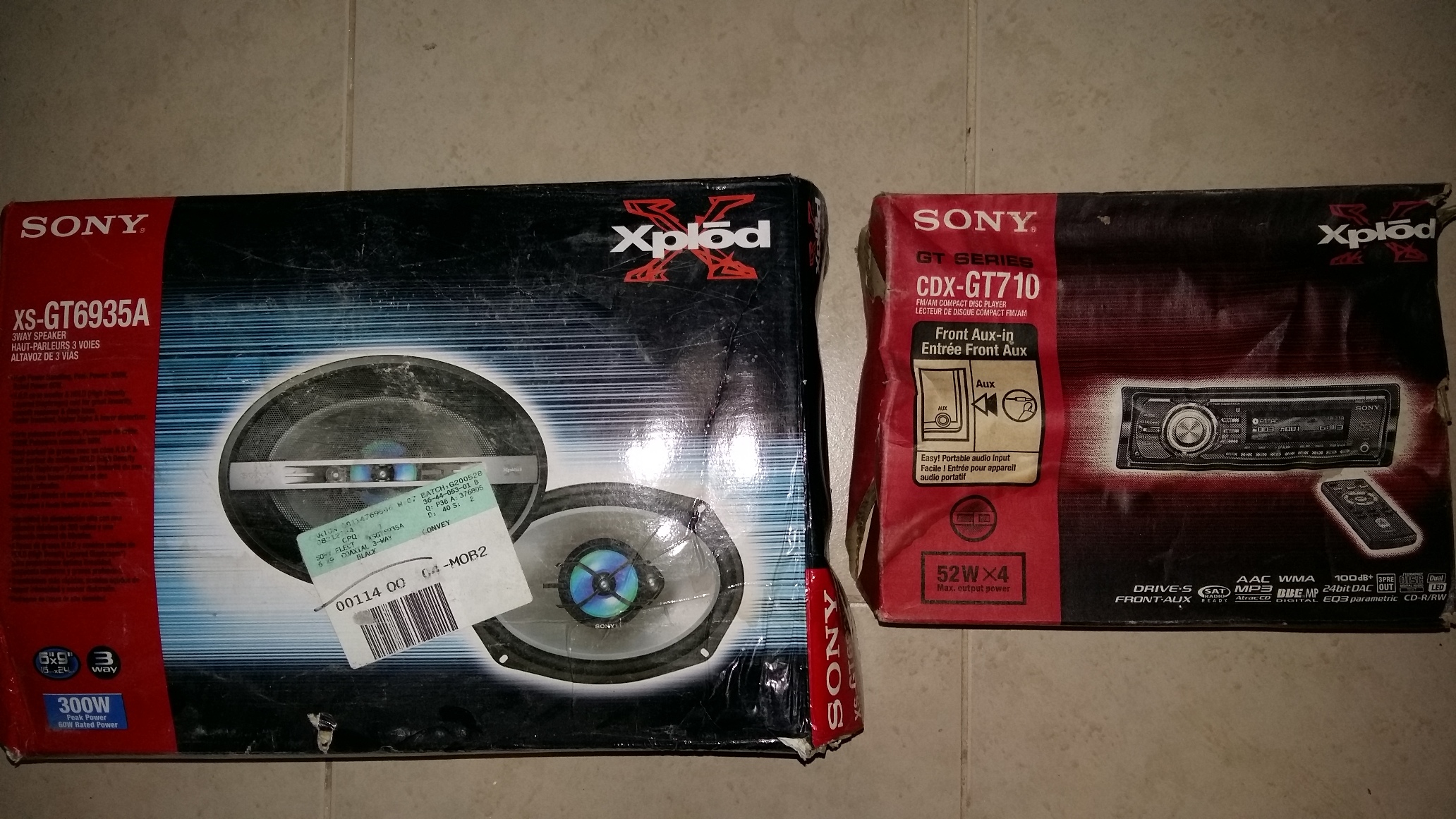SONY 'XPLOD' Car Stereo+Speakers & Digital Satellite Receiver