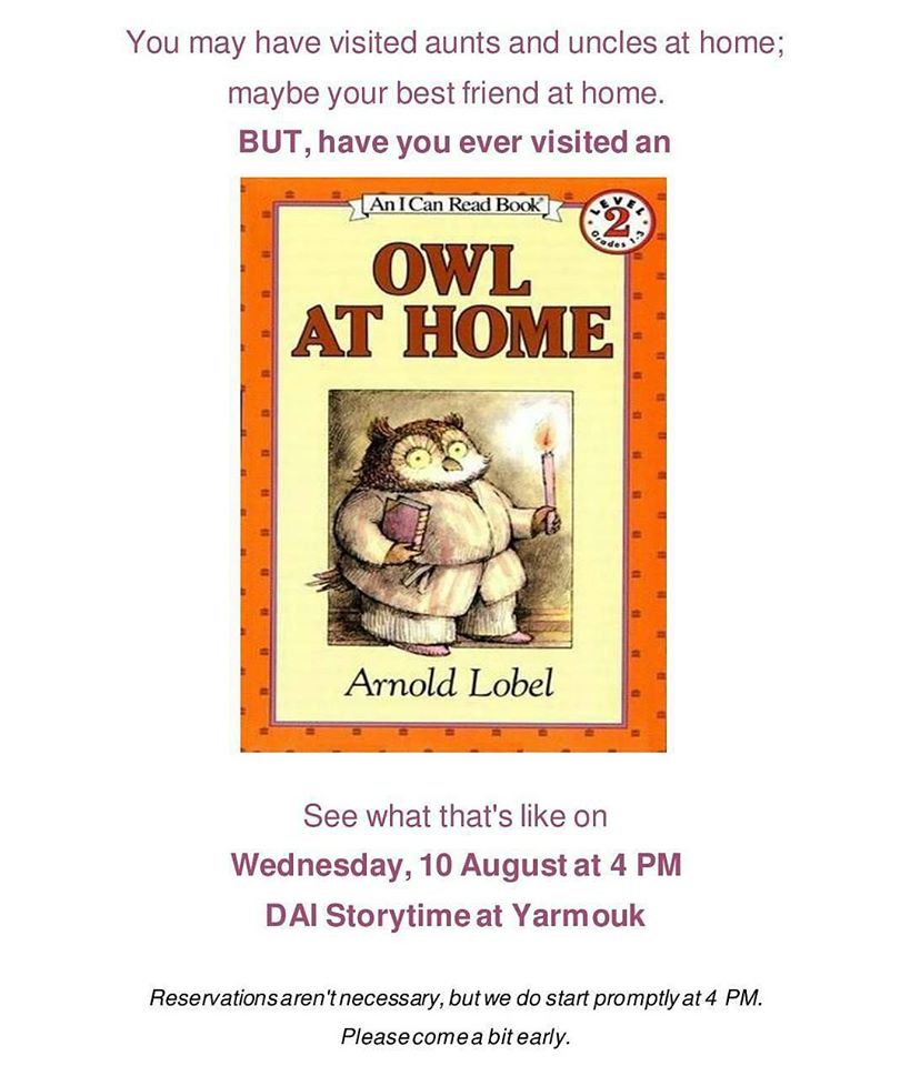 DAI Summer Storytime at Yarmouk!