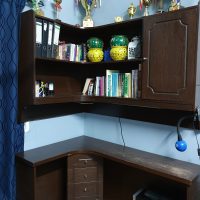 Book shelf with study table and drawer