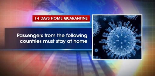 Passengers from the following countries must stay at home in Kuwait
