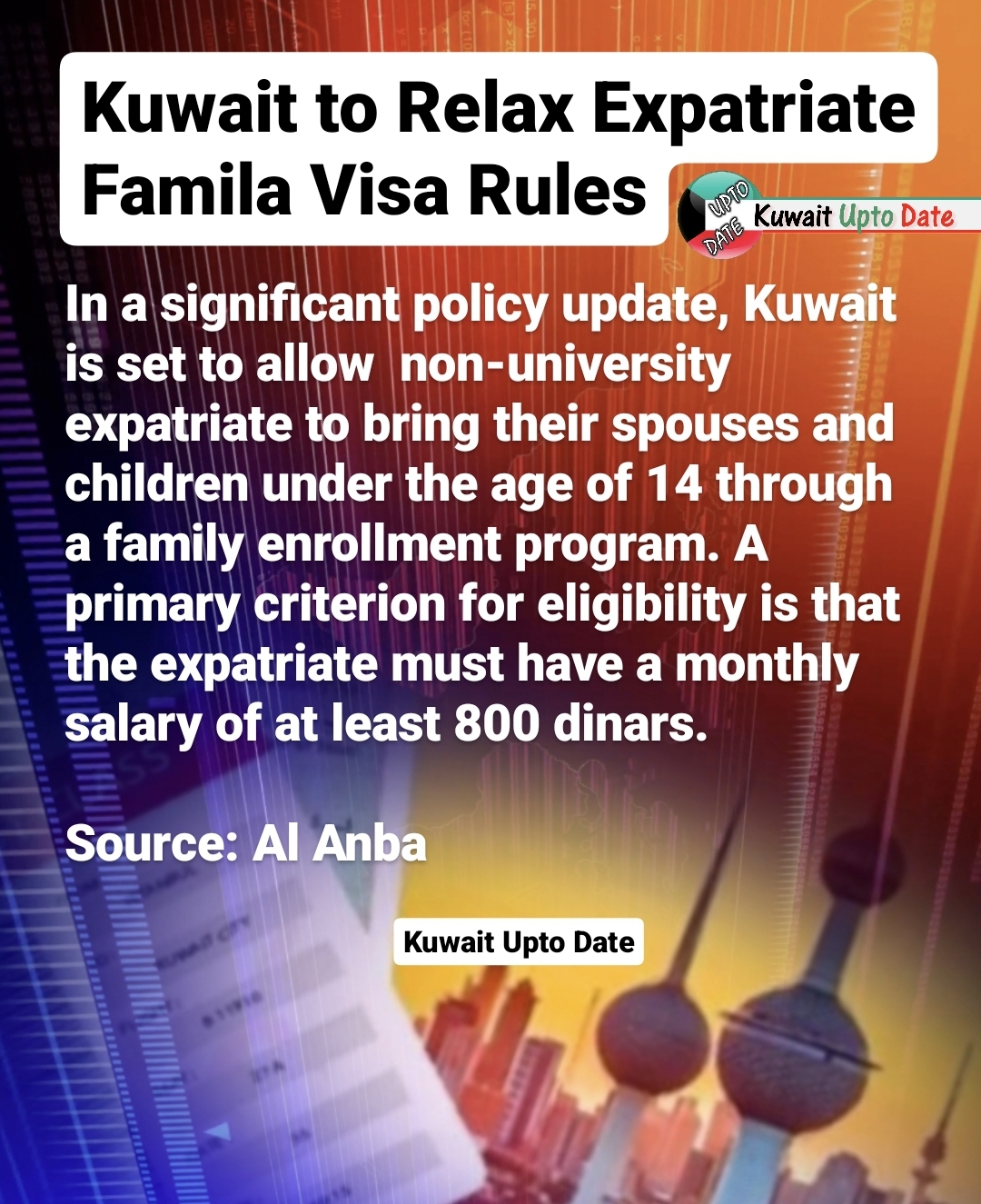 Kuwait Eases Family Visa Conditions for Non-University Educated Expatriates
