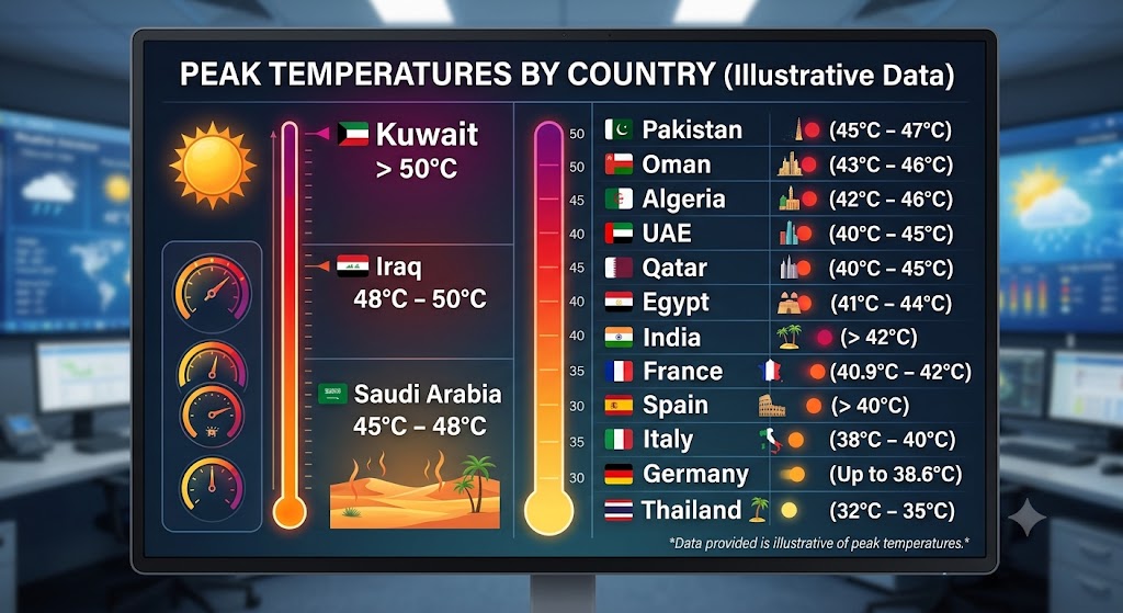 Kuwait as 2026 hottest country but why people dying in Europe
