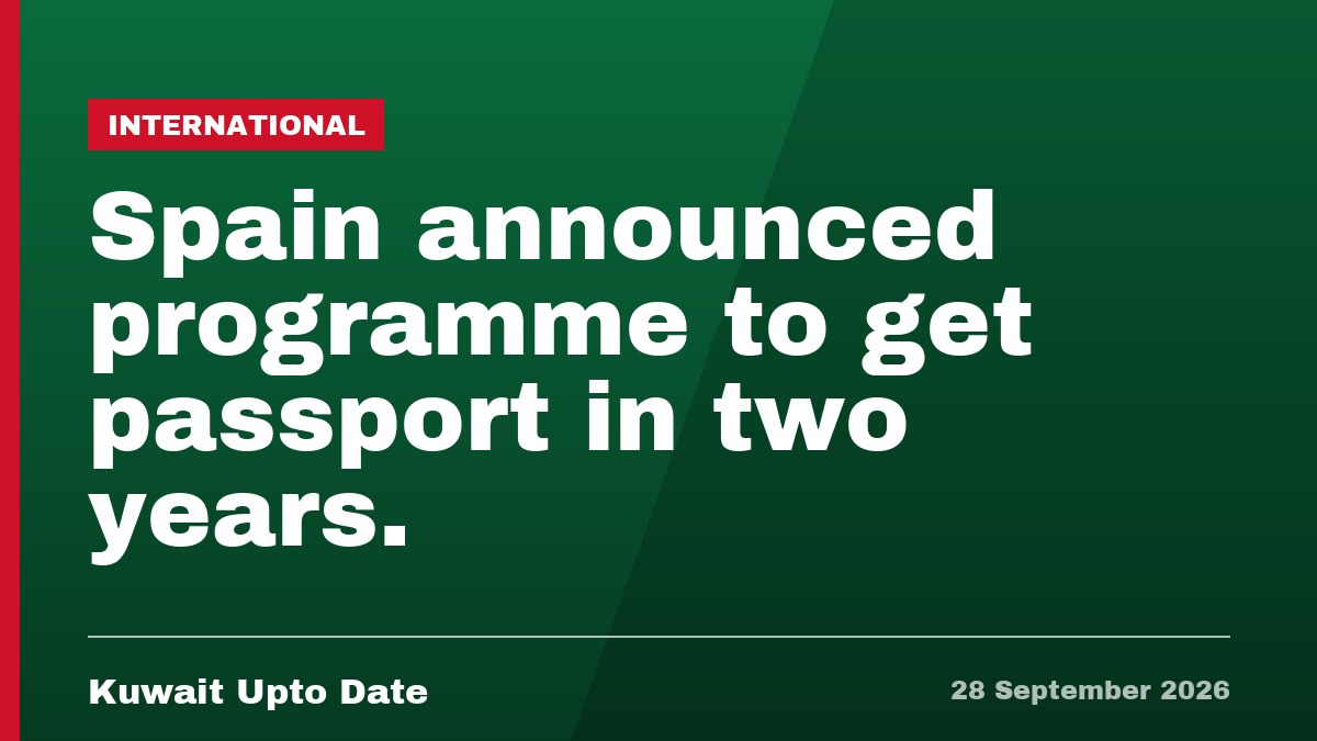 Spain announced programme to get passport in two years.
