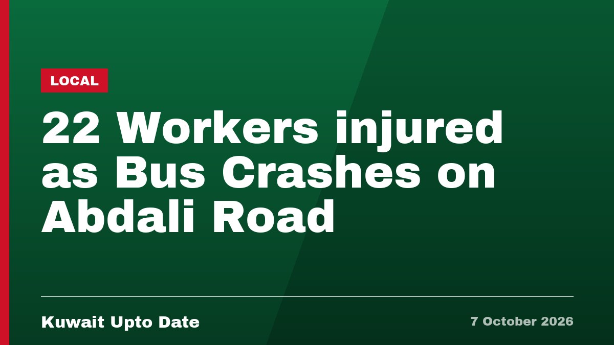 22 Workers injured as Bus Crashes on Abdali Road