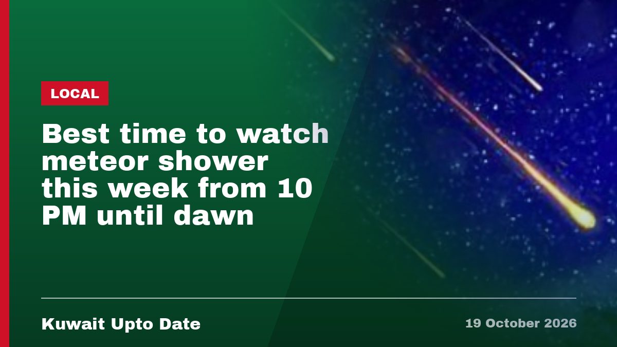 Best time to watch meteor shower this week from 10 PM until dawn