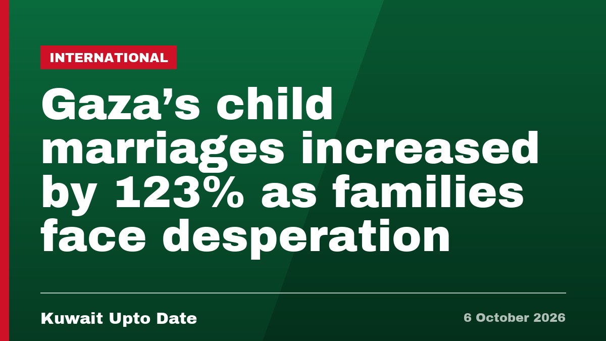Gaza's child marriages increased by 123% as families face desperation