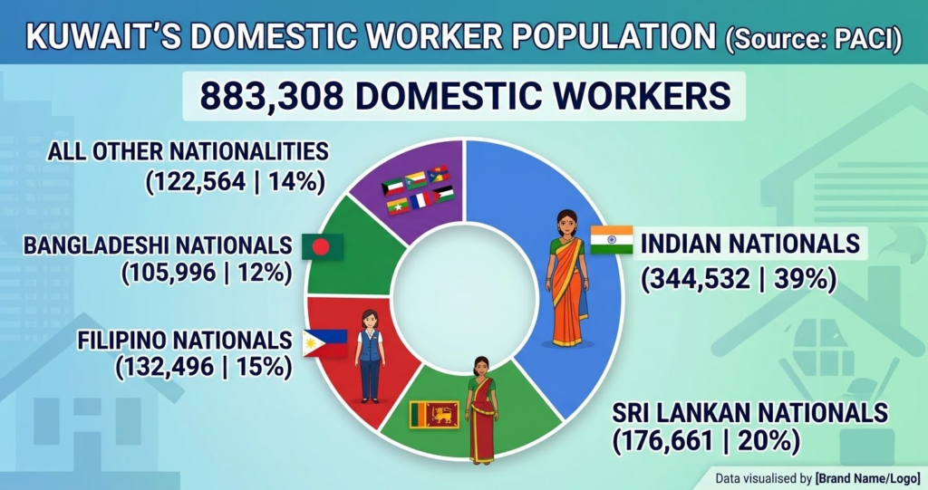 Indians on top in Kuwait’s Domestic Worker Numbers
