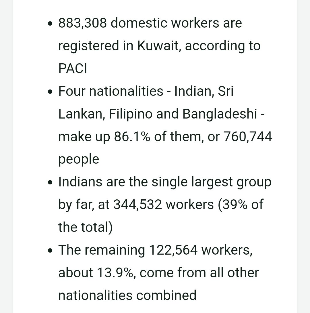 Indians on top in Kuwait’s Domestic Worker Numbers