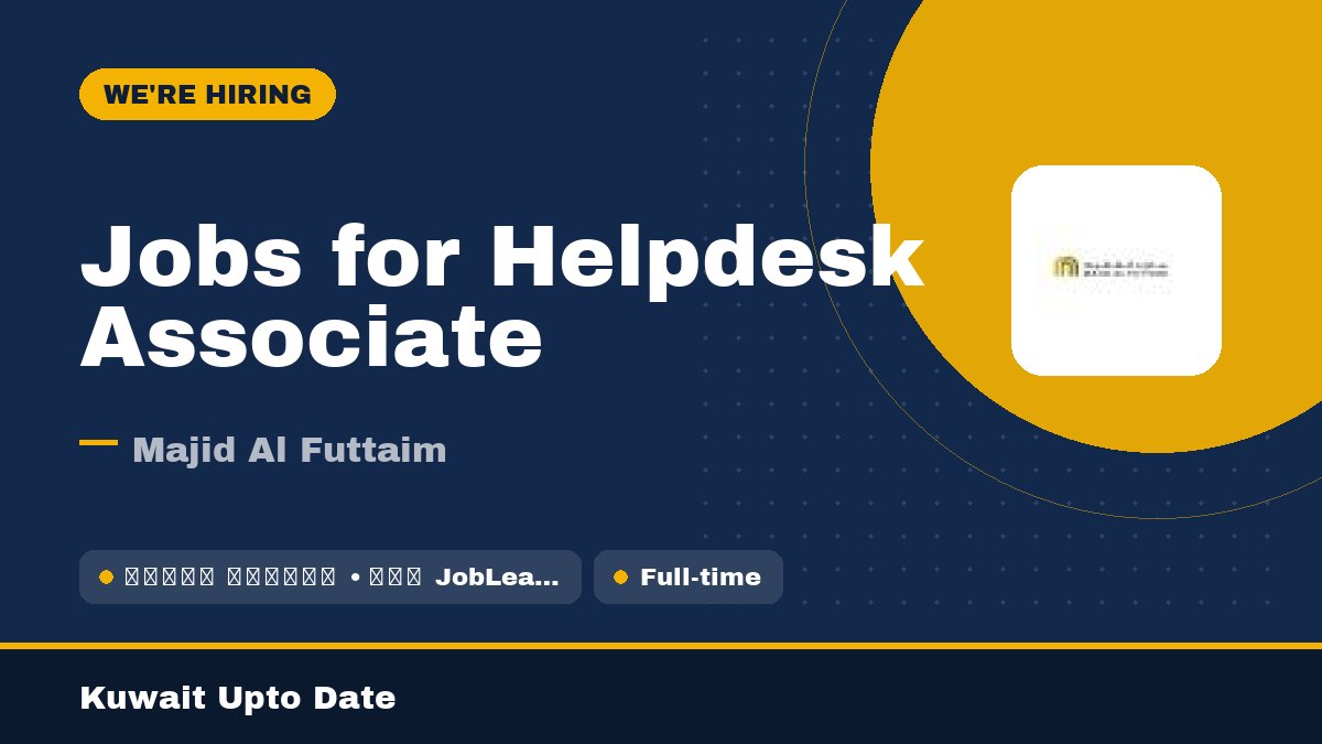 Jobs for Helpdesk Associate - job vacancy