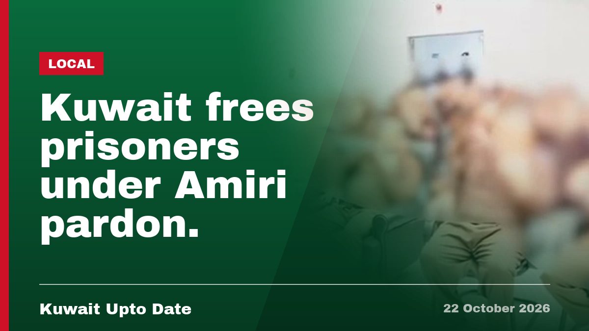 Kuwait frees prisoners under Amiri pardon.