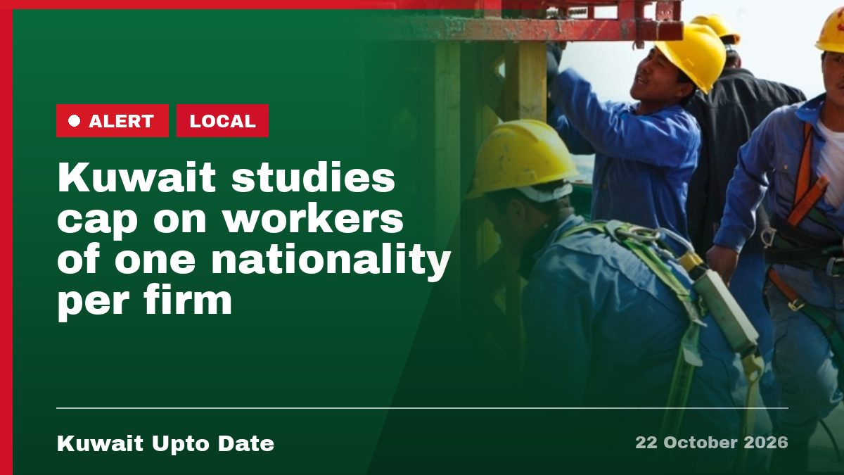 Kuwait studies cap on workers of one nationality per firm