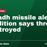 Riyadh missile alert: coalition says threat destroyed